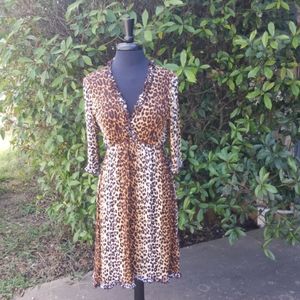 Leopard knit dress
